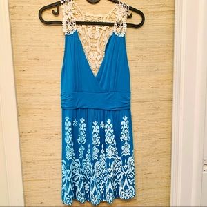 NWOT mini-dress,beach cover-up or wear w leggings. Sexy back so cute.💙